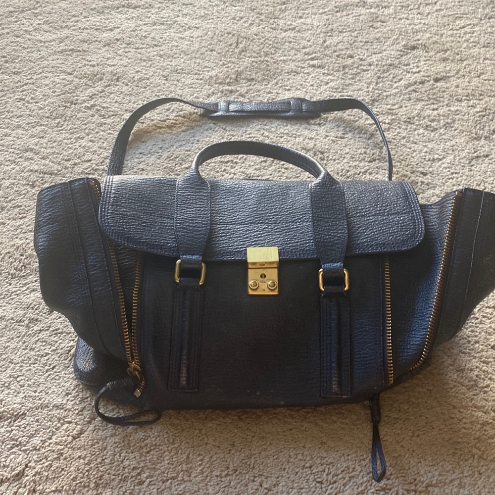 3.1 Phillip Lim bag in navy.